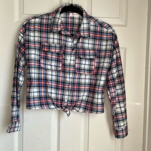 Kensie Kids Plaid Shirt - Red, Blue, White